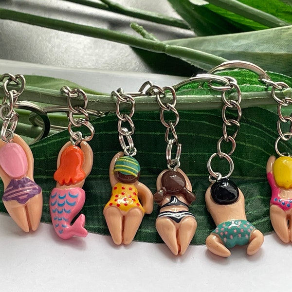 Mini Swimmer Keychain, Novelty Keychain, swimmer keyrings, Christmas Keychains, swimming gifts