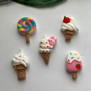 Set mit 5 Eiscreme-Magneten, Popsicle-Magneten, Kühlschrankmagneten, Schließfachmagneten, Neuheitsmagneten