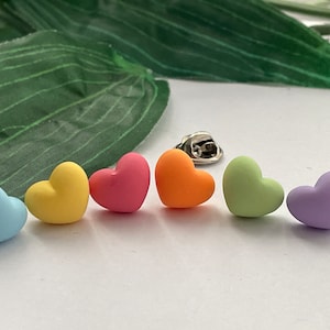Mini Heart Lapel Pin, Heart Tie Pin, Lapel Pin,  Hat Pin, Lapel Pin, Heart Brooch