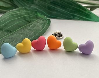 Mini Heart Lapel Pin, Heart Tie Pin, Lapel Pin,  Hat Pin, Lapel Pin, Heart Brooch