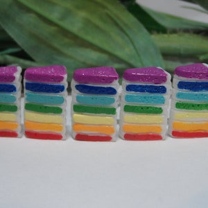 Rainbow Cake Push Pins, Novelty Push pins, Decorative Push Pins, Novelty Push Pins, Teacher Gifts, Books Push pins, Thumbtacks