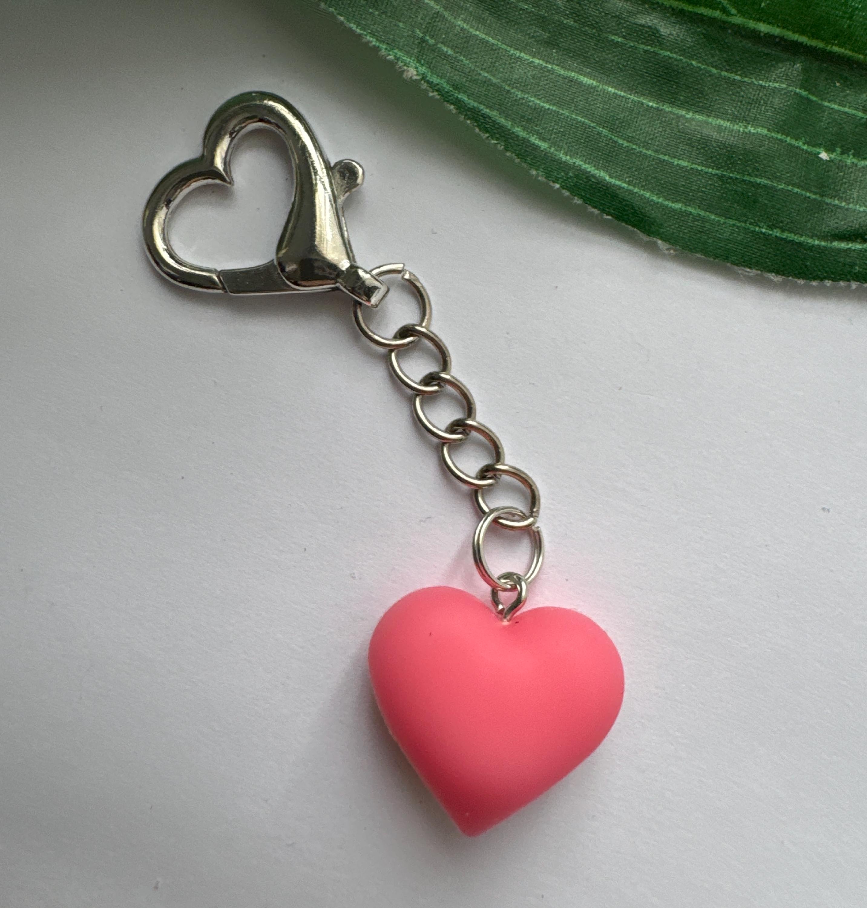 Pink Heart Keychains, Novelty Keychains, Heart Keyrings, Birthday Gifts ...