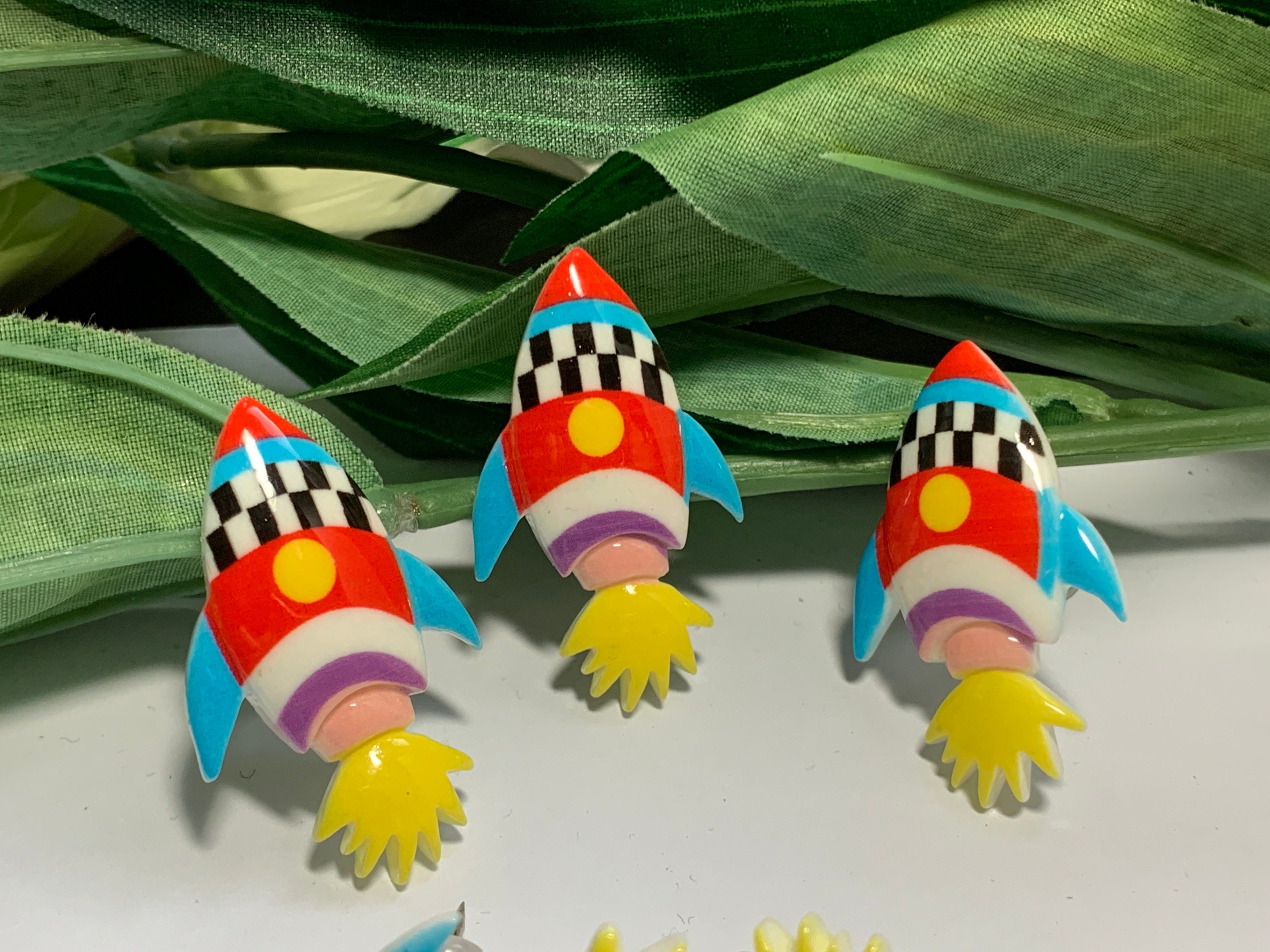 Rocket ship Push Pins Novelty Push pins Decorative Push Etsy