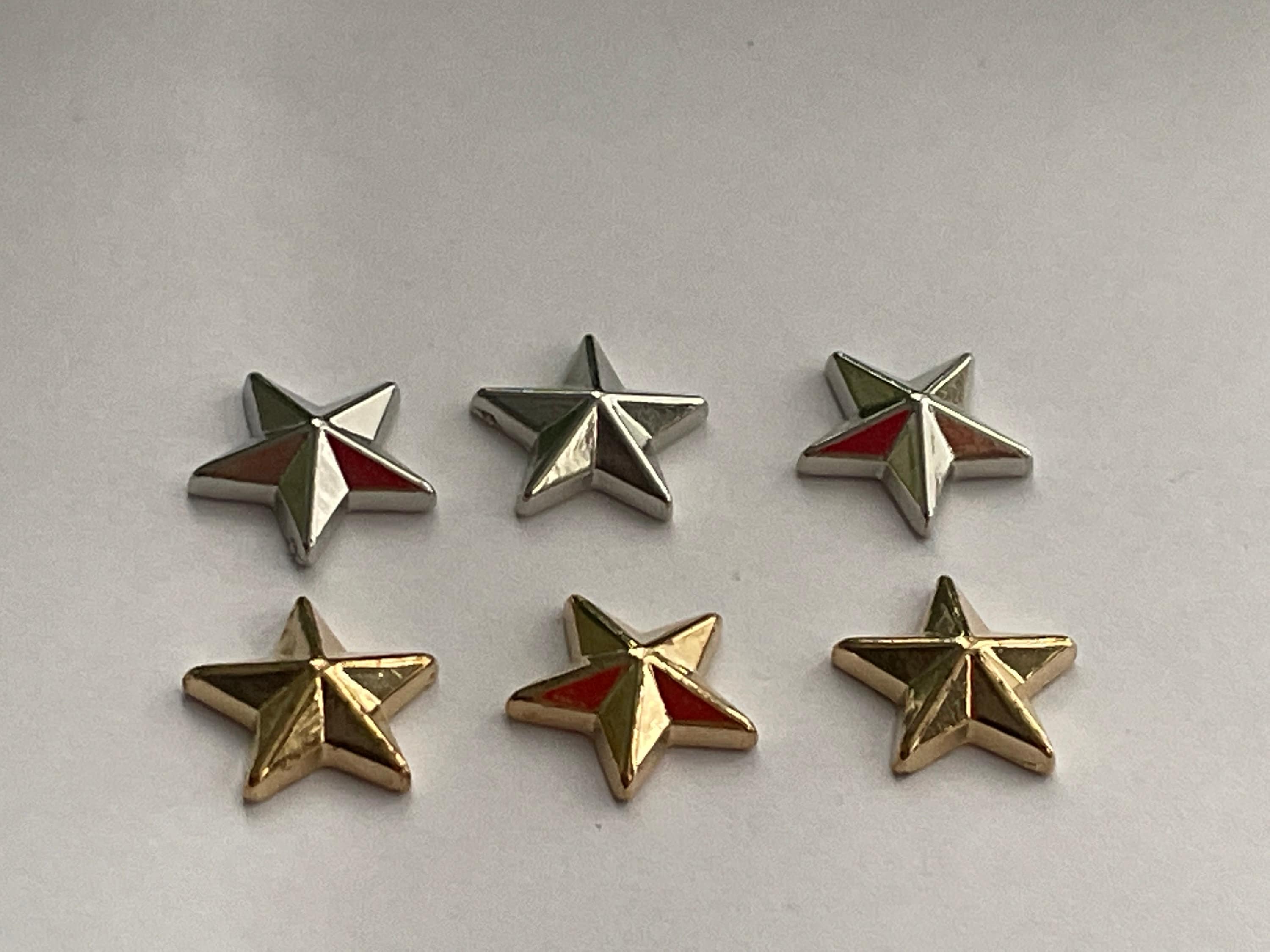 パーツ GOLD STAR Set of 6 Mini Gold Star Magnets, Star Magnets, Fridge Magnets