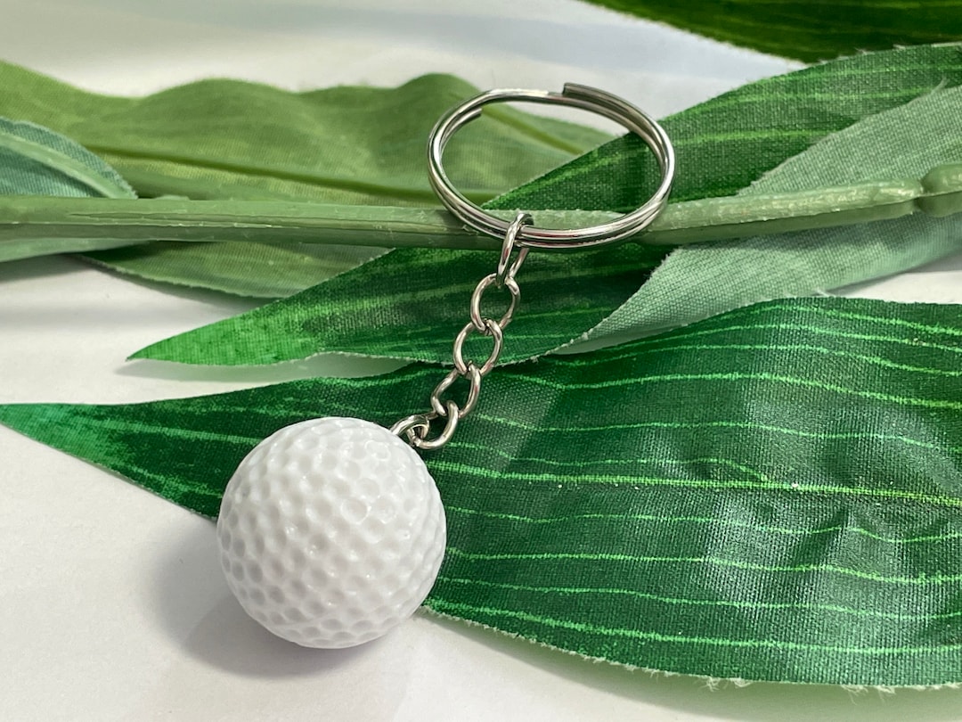 Golf Ball Keychain, Novelty Keychain, Golfing Keyrings, Tween Gifts