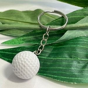 Golf Ball Keychain, Novelty Keychain, Golfing keyrings, tween gifts, teen gifts