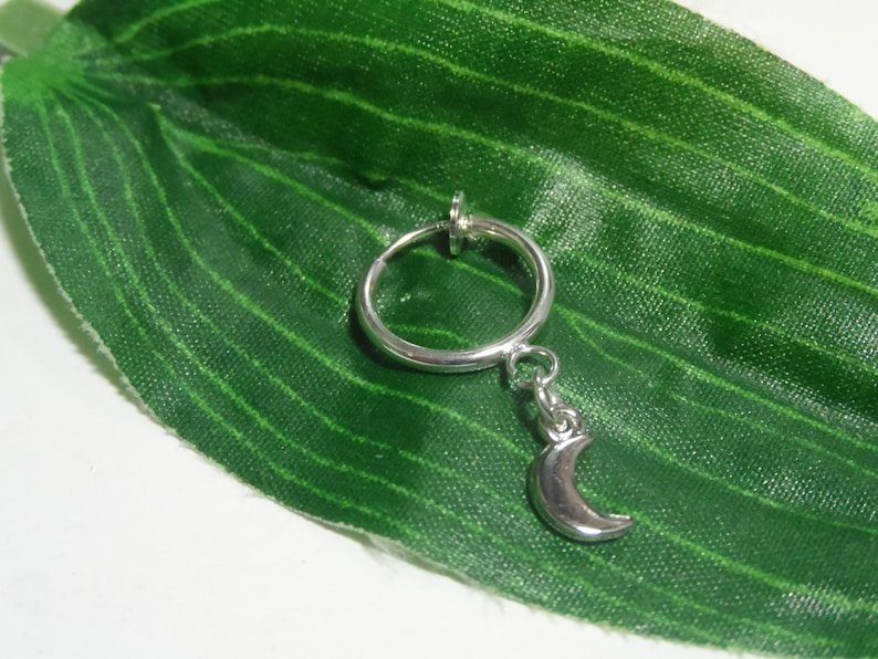 Half Moon Clip On Belly Button Navel Ring, Fake Belly Button Ring, No Pierce Belly Button Ring 