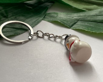 Snowman Keychain - Funny Rubber Pendant Key Ring For Kids, Christmas Gift - View #2