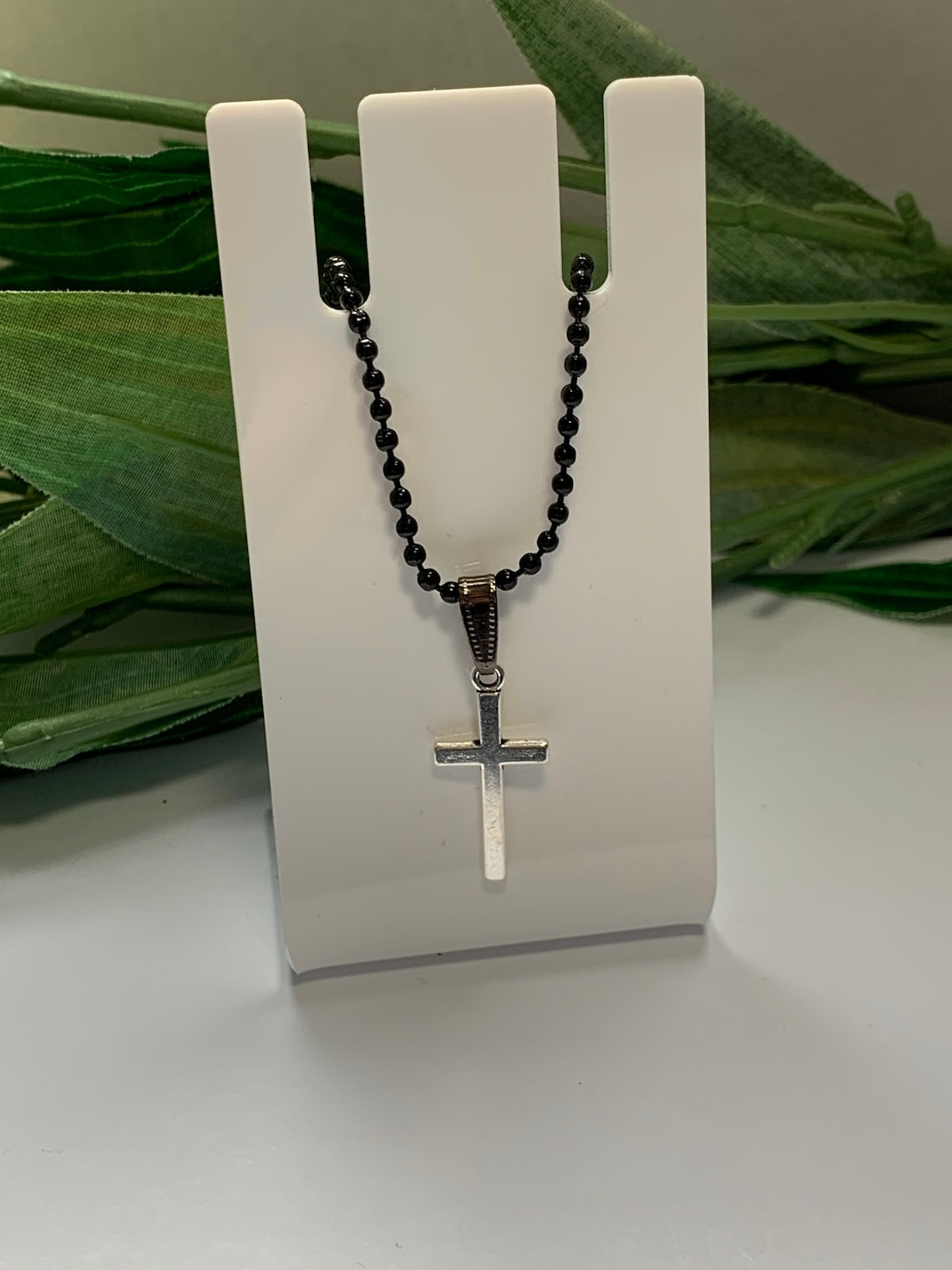Boys Silver Cross Necklace Boys Necklace Cross Necklace Etsy