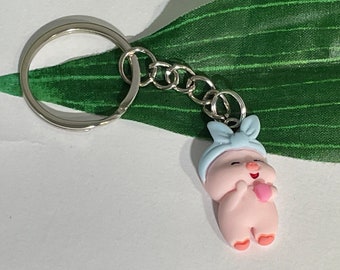 Pig Keychain, Novelty Keychain,  Pig keyrings, Christmas Keychains