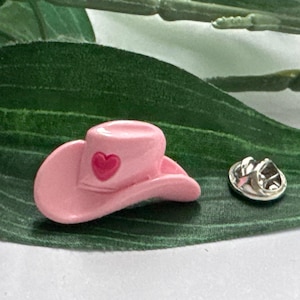 Cowboy Hat Lapel Pin, pink hat Pin, cowgirl hat Lapel Pin, Novelty Lapel Pin