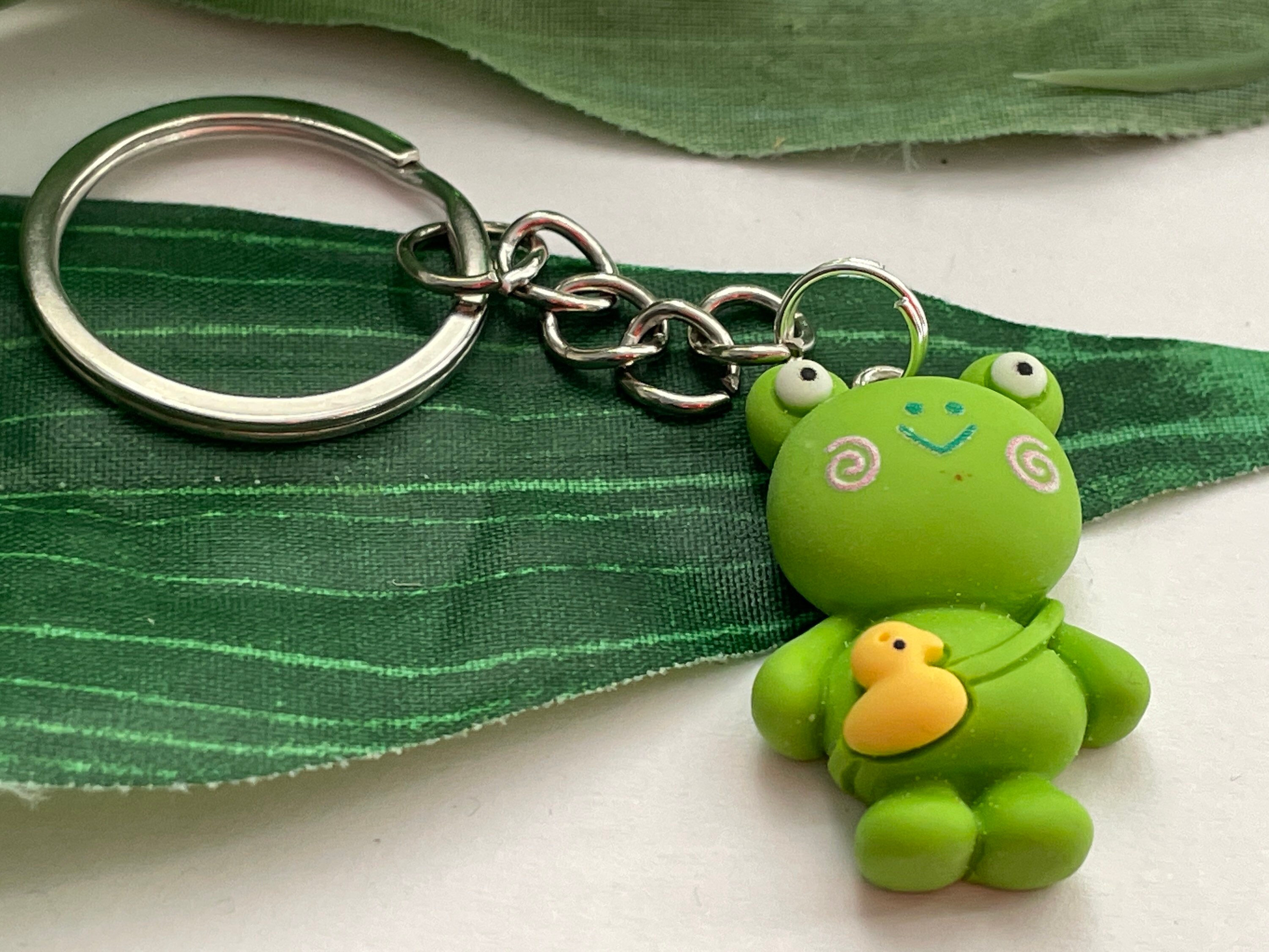 Frog Keychain, Novelty Keychain, Froggy Keyrings, Tween Gifts