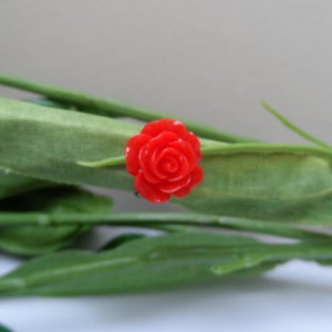 Child's adjustable red flower ring, toddler rings, kids rings, flowergirl rings, little girl rings,girls gifts, girls birthday gifts