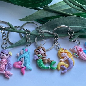 Mini Mermaid Keychain, Novelty Keychain, mermaid keyrings, Christmas Keychains, swimming gifts image 1