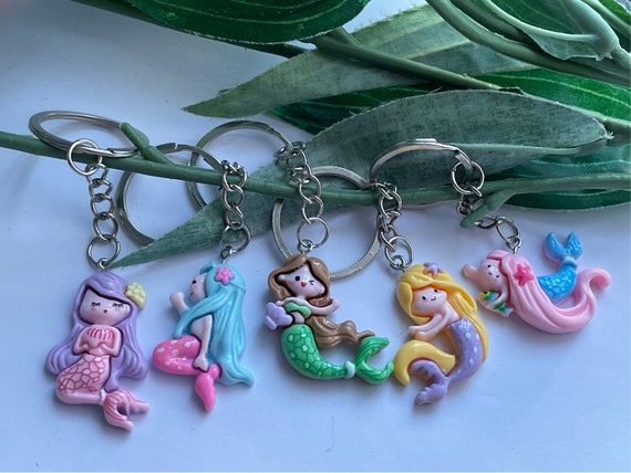 Mini Mermaid Keychain, Novelty Keychain, mermaid keyrings, Christmas Keychains, swimming gifts