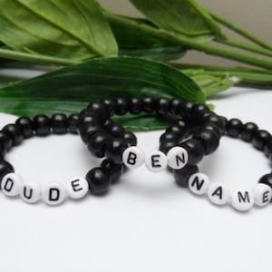 Boys Custom Wooden bead Stretchy Bracelets, Boys Party Favors, Boys bracelets, kids bracelets, personalized bracelets