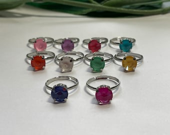 Child's Adjustable Rhinestone Ring, kids rings, girls rings, girls birthday gifts, adjustable rings,little girls rings