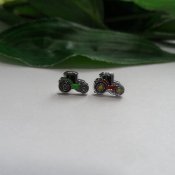 Tractor Tie Pin, Green Tractor Tie Pin, Red Tractor Tie Pin, Tractor Lapel Pin, Lapel Pin