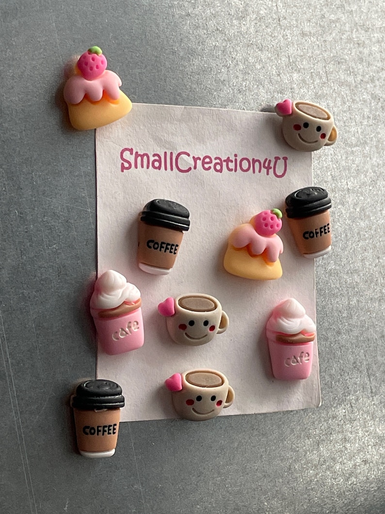 Bumper Set of 10 Mini Coffee Magnets, Coffee Magnets, Fridge Magnets ...