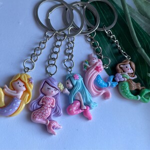 Mini Mermaid Keychain, Novelty Keychain, mermaid keyrings, Christmas Keychains, swimming gifts image 6