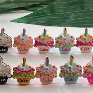 Cup Cake Push Pins, Novelty Push pins, Decorative Push Pins, Novelty Push Pins, Birthday Gifts, Cake Push pins, Thumbtacks