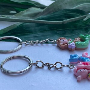 Mini Mermaid Keychain, Novelty Keychain, mermaid keyrings, Christmas Keychains, swimming gifts image 7