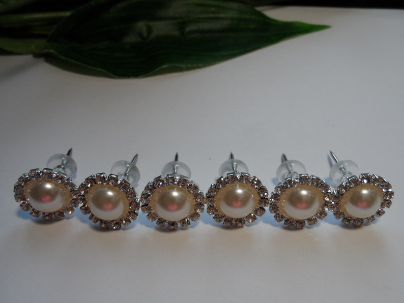 Rhinestone Pearl Push Pins Novelty Push Pins Decorative Push Etsy