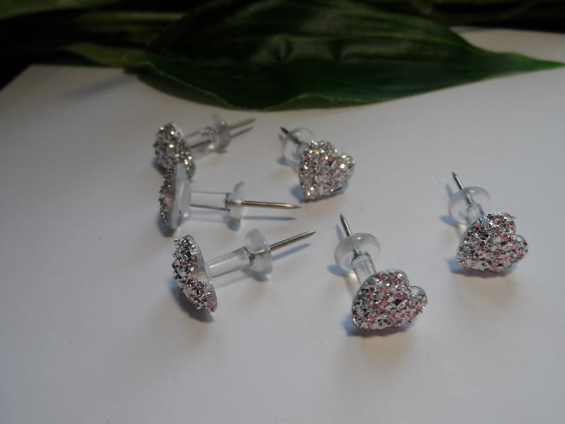 Decorative Push Pins Novelty Push pins Bling Heart Push Pins Bridal Push Pins Novelty Push Pins Teacher Gifts