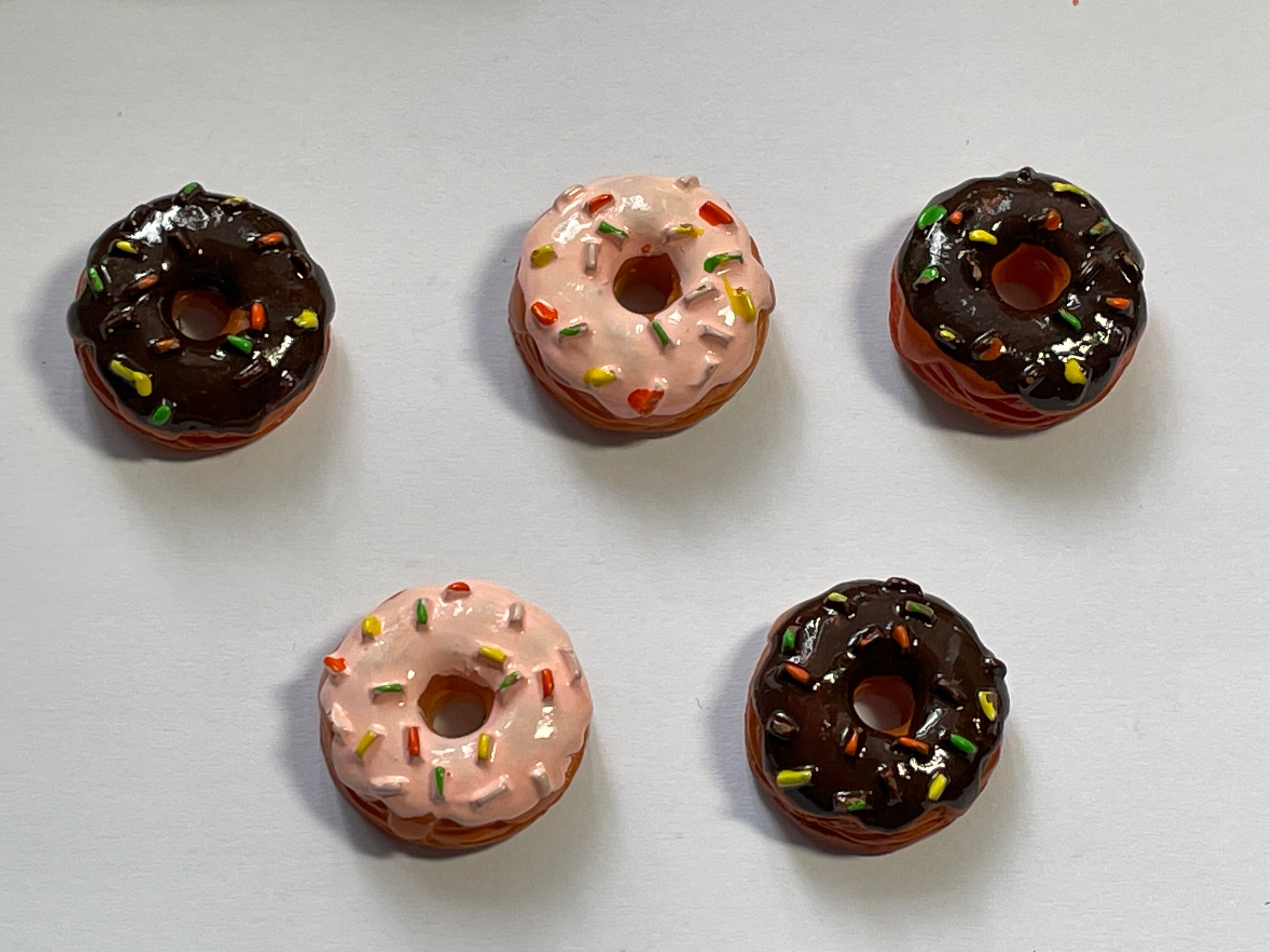 Doughnut Magnets Set 6-piece Glass Magnets Set 1 Round Magnets