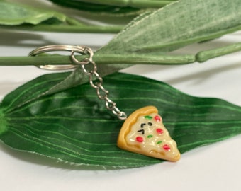 Pizza slice Keychains, novelty keychains, pizza keyrings, birthday gifts,Tween gifts, teen gifts, pizza gifts