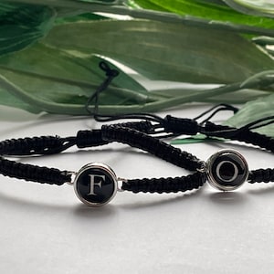 Child&#39;s adjustable Initial bracelet , kids bracelets , girls bracelet , boys bracelet , custom bracelet , boys gifts initial gifts