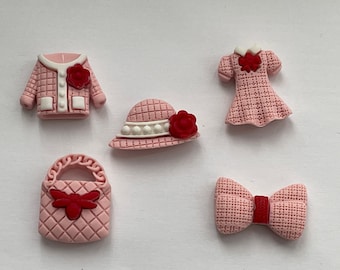 Set of 5 Outfit Magnets, Girlie Magnets, Fridge Magnets, Locker Magnets, Novelty Magnets