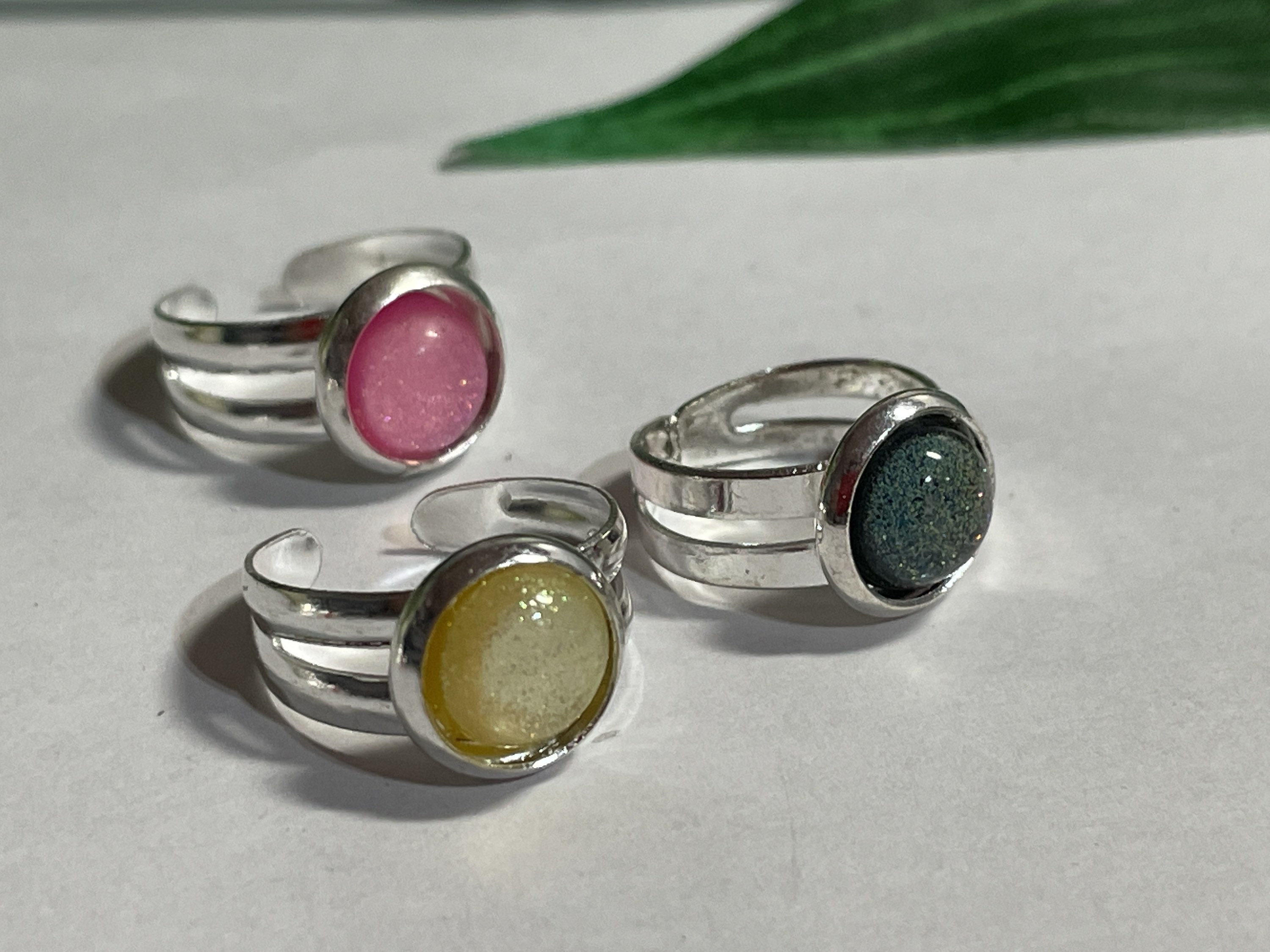 Child's Adjustable Shimmer Gemstone Ring, Kids Rings, Girls Rings, Gem ...