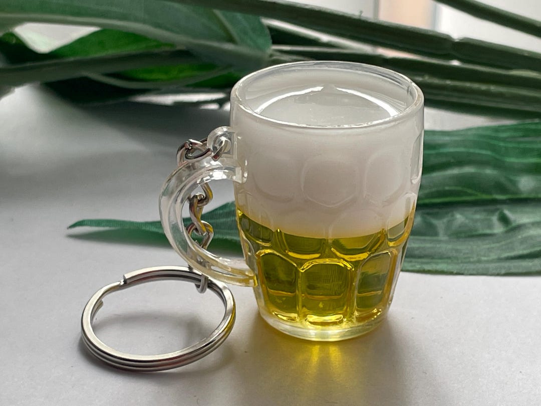 Beer Glass Keychains, Novelty Keychains, Beer Keyrings, Birthday Gifts ...