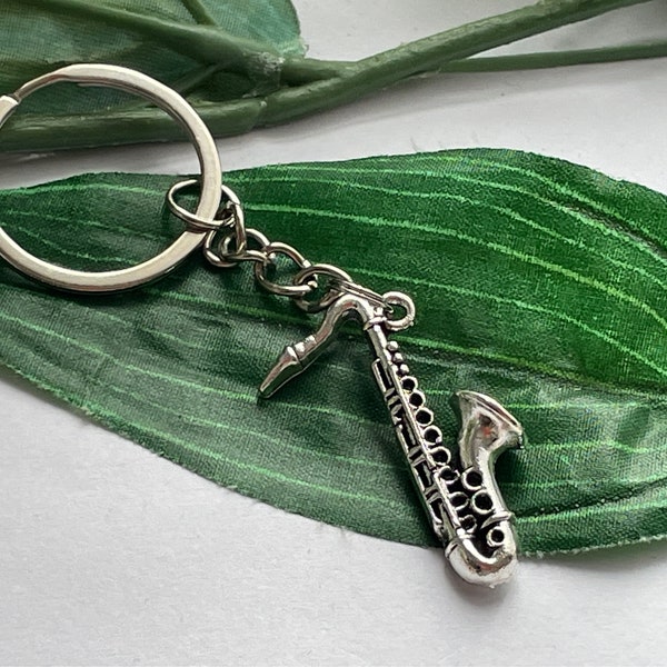 Saxophone Keychain, Novelty Keychain,  Musical keyrings, Sax gifts, teen gifts, Instrument Keychains