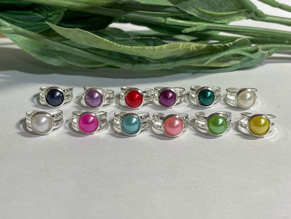 Bague en perles réglable pour enfant, bagues pour enfants, bagues pour filles, bague de couleur perle, cadeaux pour petites filles, petite bague - France Bague en perles réglable pour enfant, bagues pour enfants, bagues pour filles, bague de couleur perle, cadeaux pour petites filles, petite bague - France