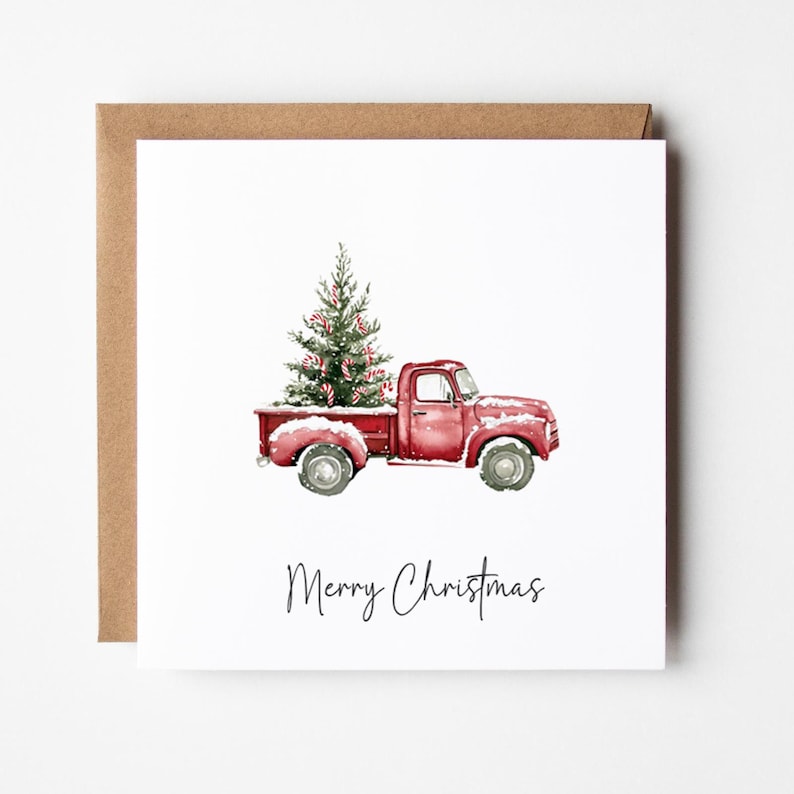 4 Pack Candy Cane Themed Christmas Cards, Winter Holidays Card Set