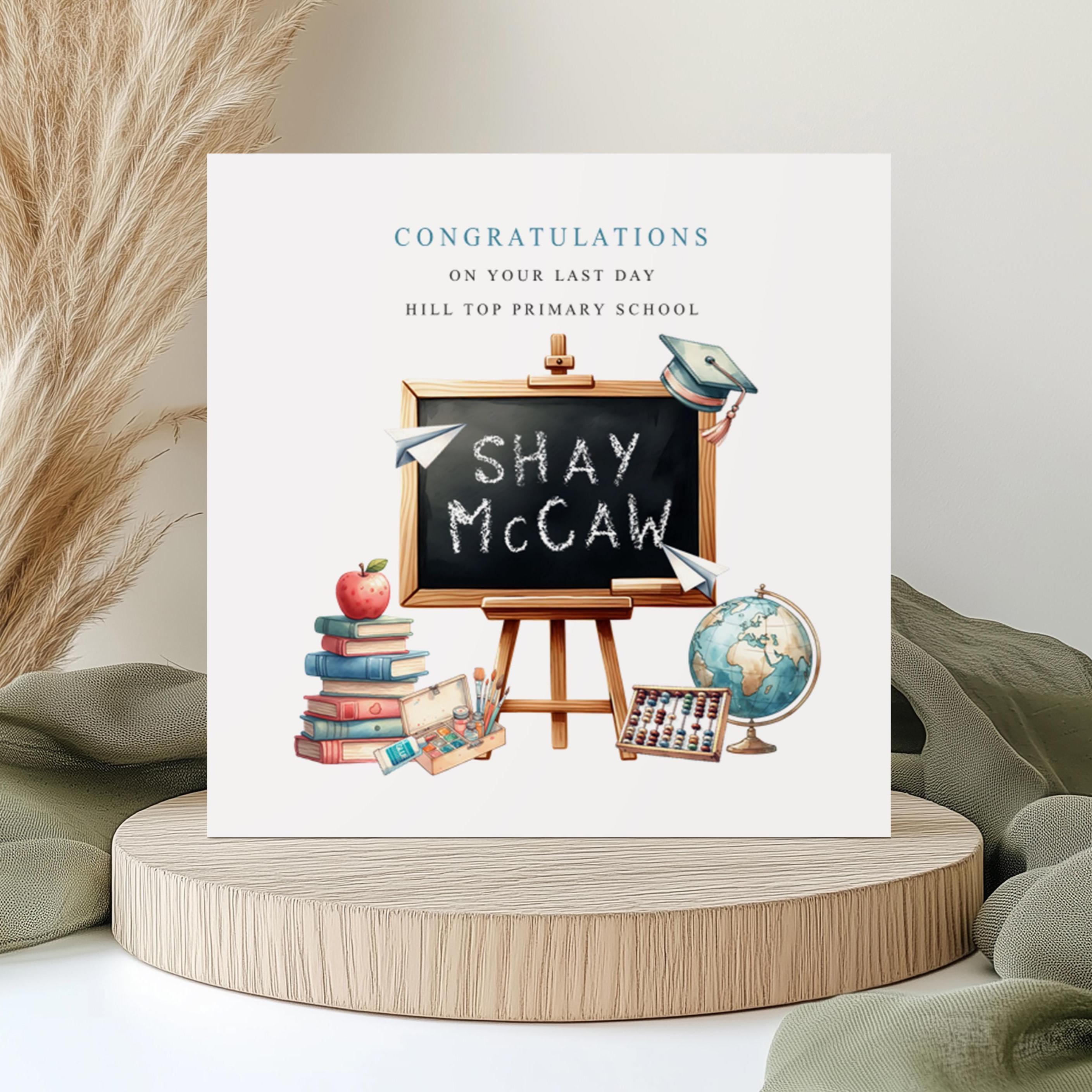 Leaver Card. Amazon Personalised Primary School Leaver Card, Primary School Grad ...
