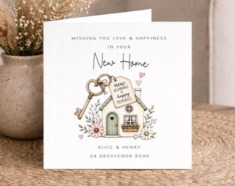 Personalised New Home Card - Housewarming Gift - First Time Buyers - Moving House Card - New Beginnings Gift