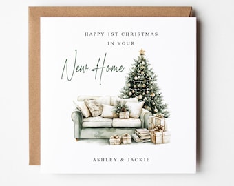 Personalised First Christmas in Your New Home Greetings Card, Forever Home at Christmastime, New Home for Xmas Card, First Home at Christmas