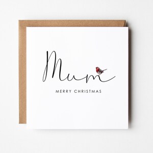 Personalised Robin Christmas Card, Robin, Christmas, Festive, Mum, Dad, Grandad, Nan, Grandma, Granny, Daughter, Son