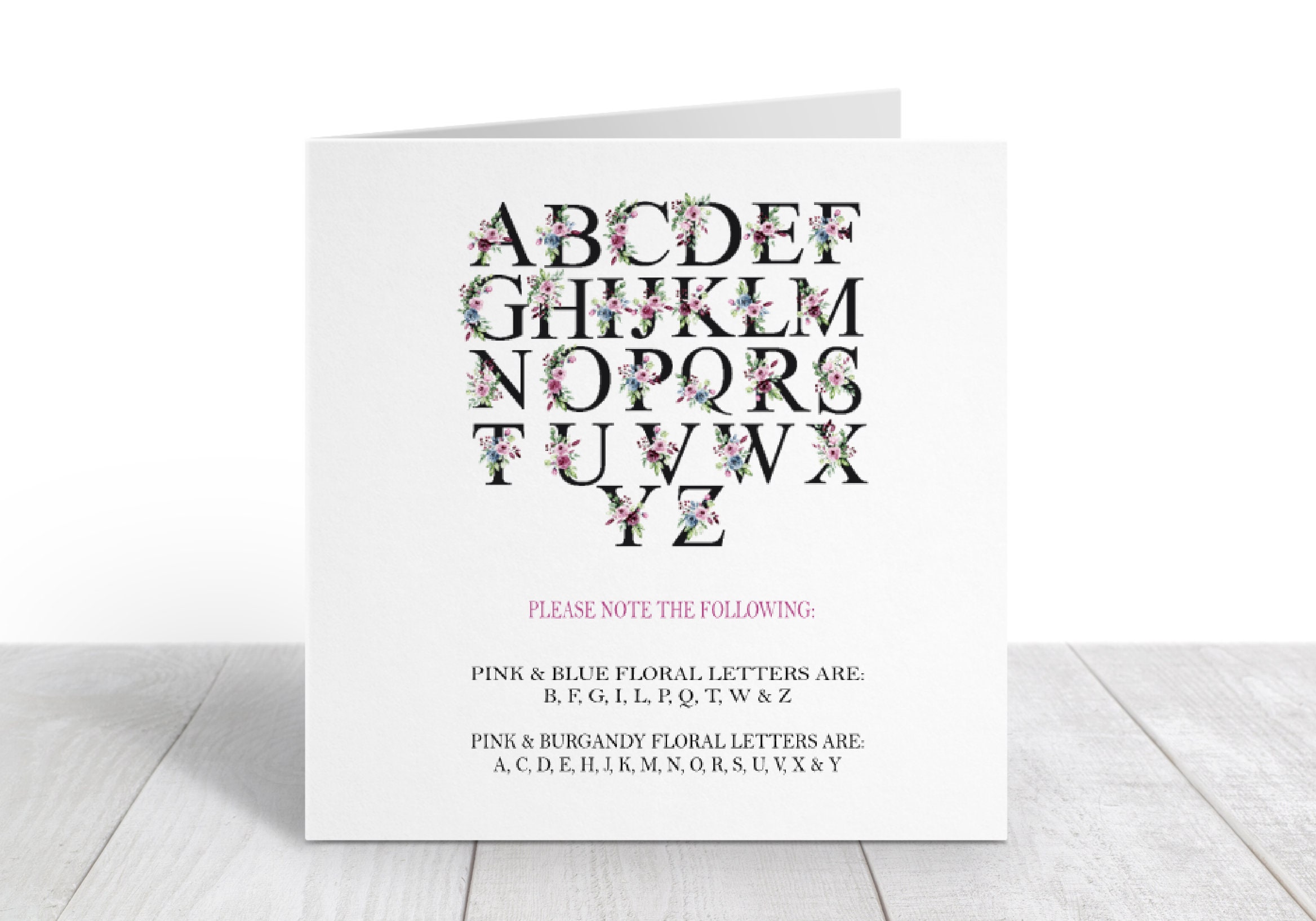 Floral Monogram Female Birthday Card Monogram Name - Etsy UK