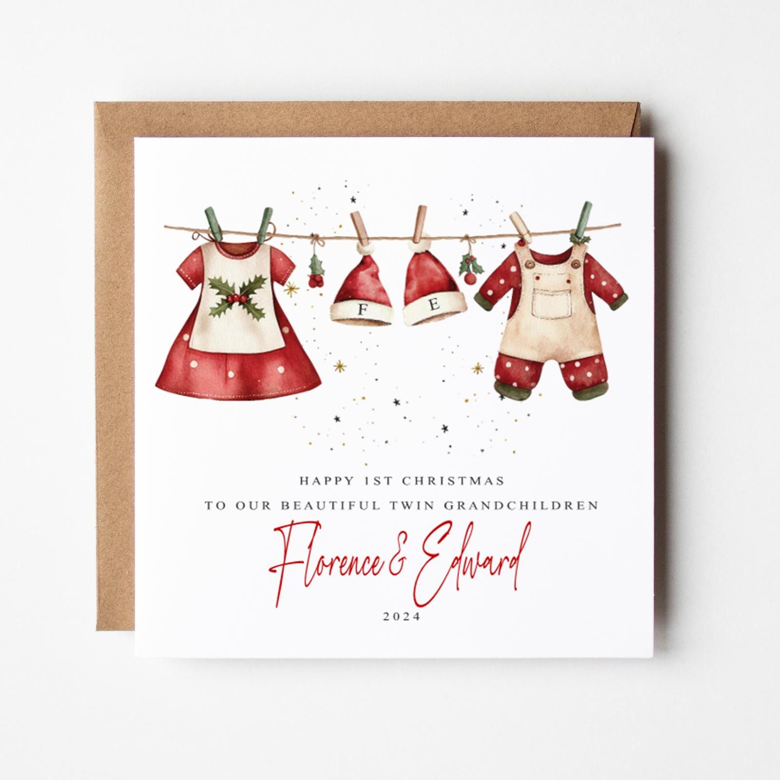 Personalised Twins Birthday Card Twin Girls Handmade And