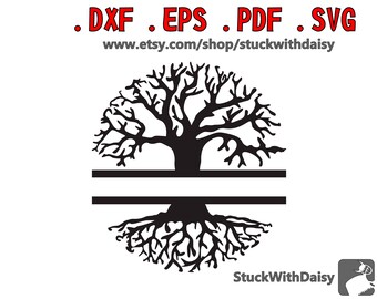 Download Free Split Tree Svg Etsy SVG Cut Files