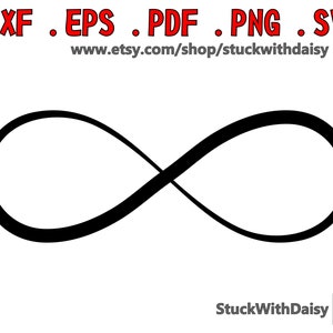 Oändlighetssymbol digital nedladdning vektor Cricut cameo dxf eps pdf svg klippfil silhuett lemniscate enkelhet och balans