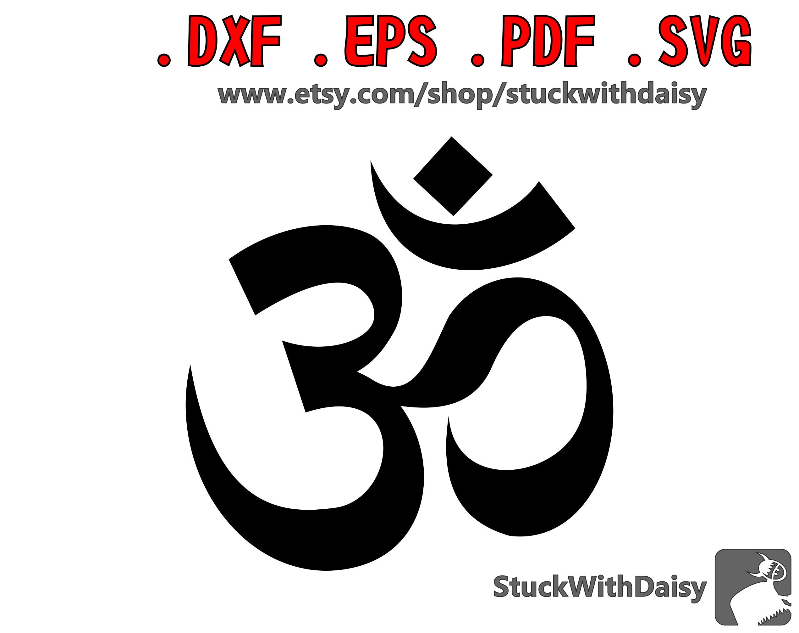 Om Aum Hindu Mantra Digital Download Vector Cricut Cameo Portrait Dxf