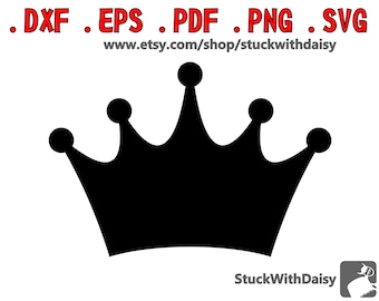 Corona digital descarga digital vector cricut cameo retrato silueta dxf eps pdf png svg reina princesa real