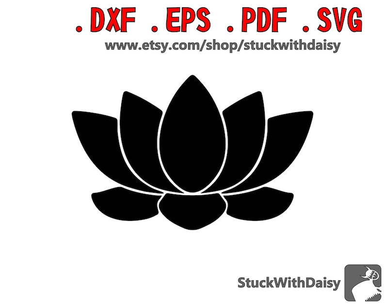 Download Lotus Flower 2 Styles digital download vector cricut cameo ...