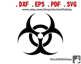 Biohazard descarga digital vector cricut cameo portrait dxf eps pdf svg svg cut file silhouette biological hazard biological hazard