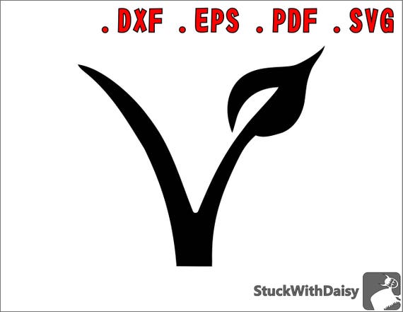 Vegan V Vegetarian Digital Download Vector Cricut Cameo Etsy